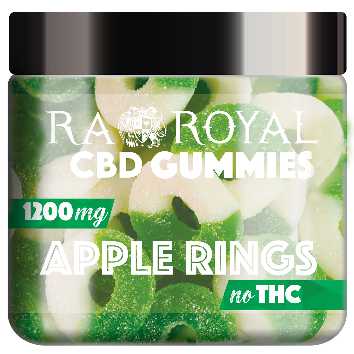 R.A. Royal Gummies: CBD Apple Ring Gummy Jar (1200 MG)