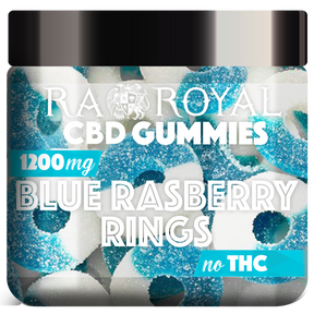 R.A. Royal Gummies CBD Blue Raspberry Ring Gummy Jar (1200 MG)