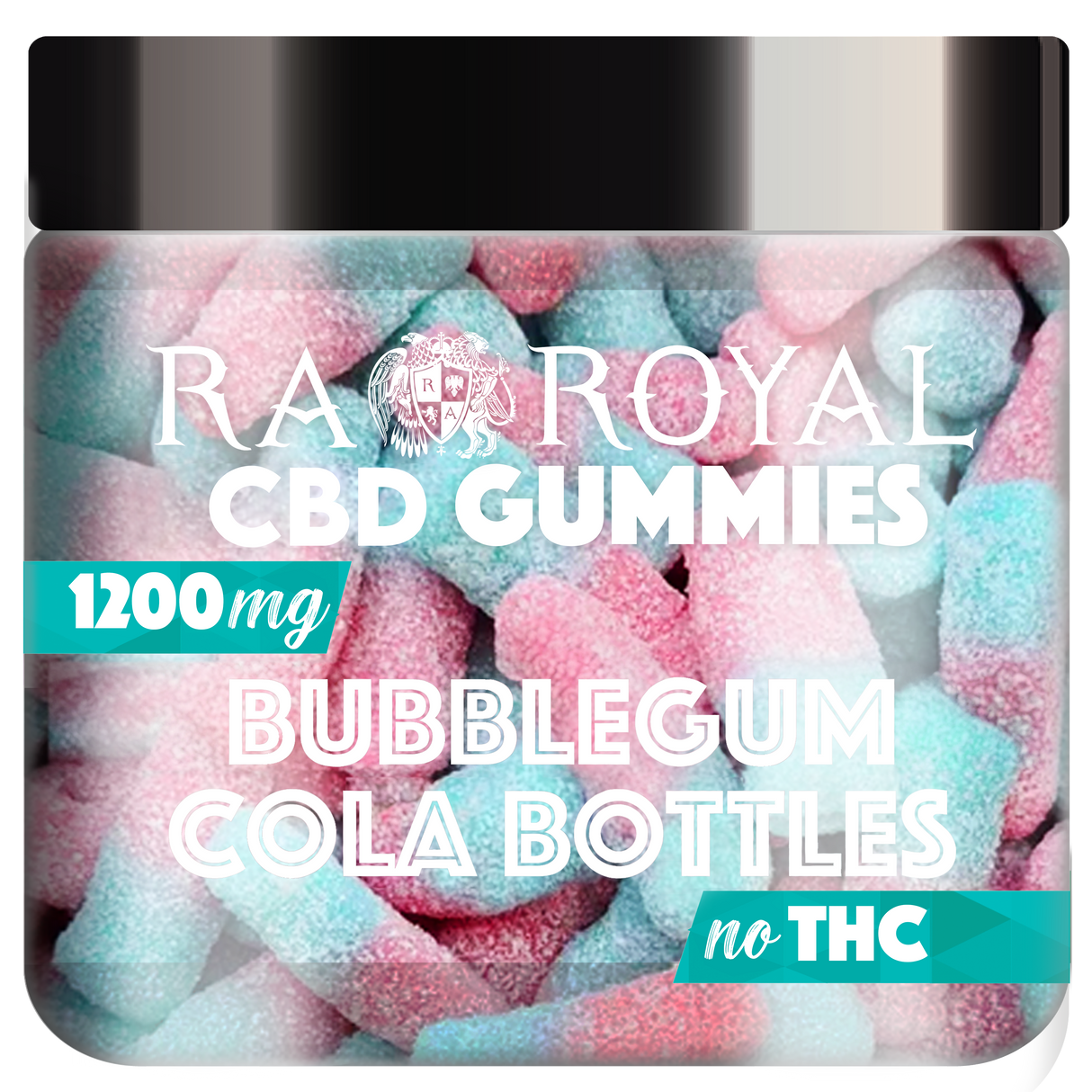 R.A. Royal Gummies: CBD Gummy Bubblegum Cola Jar (1200 MG)