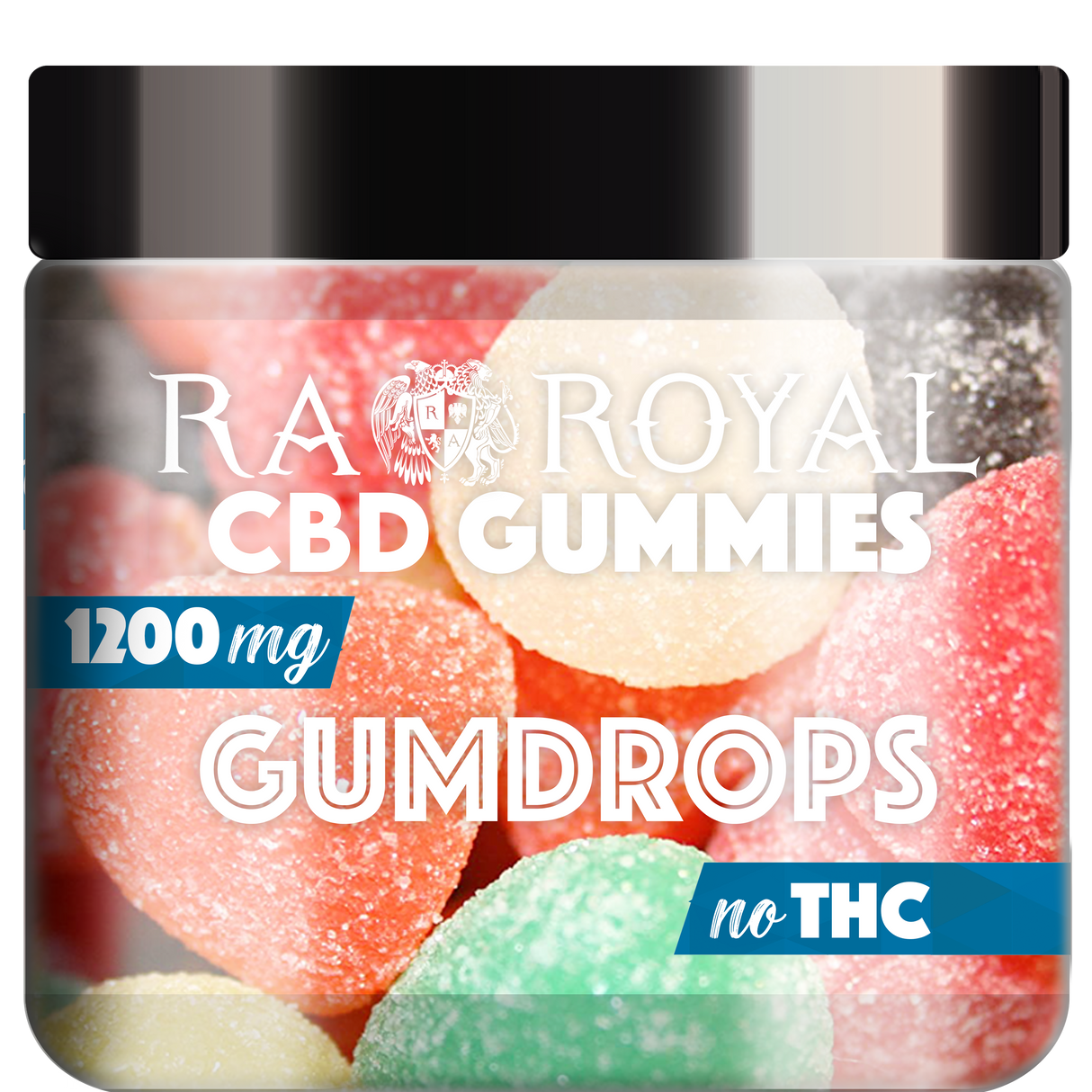 R.A. Royal Gummies:  CBD Gummy Drop Jar (1200 MG)