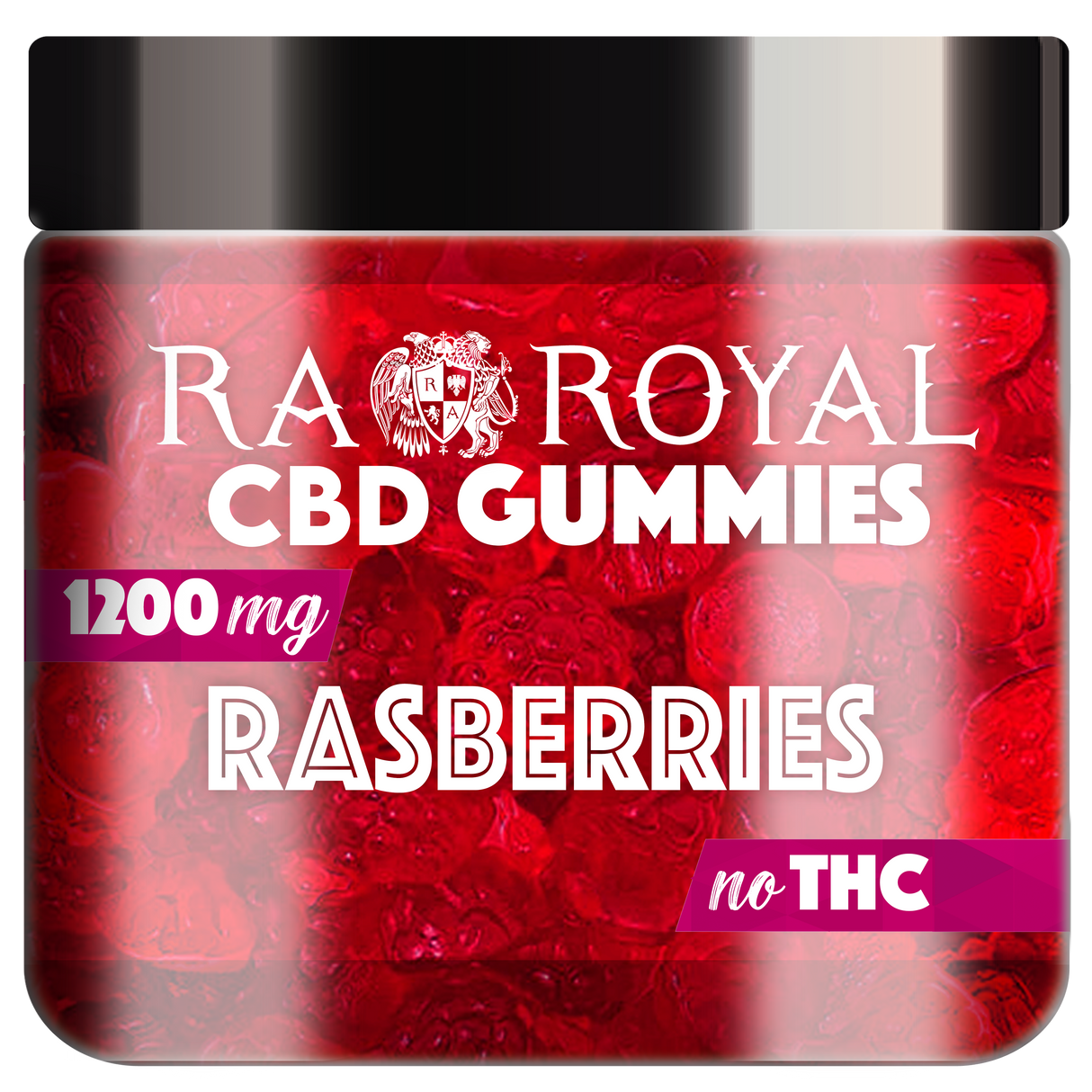 R.A. Royal Gummies: CBD Red Raspberry Gummy Jar (1200 MG)