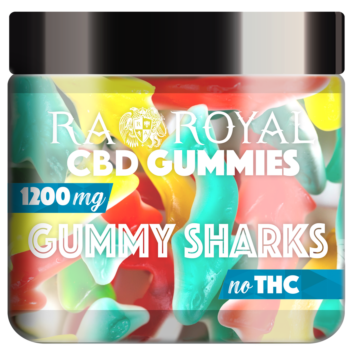 R.A. Royal Gummies: CBD Gummy Shark Jar (1200 MG)