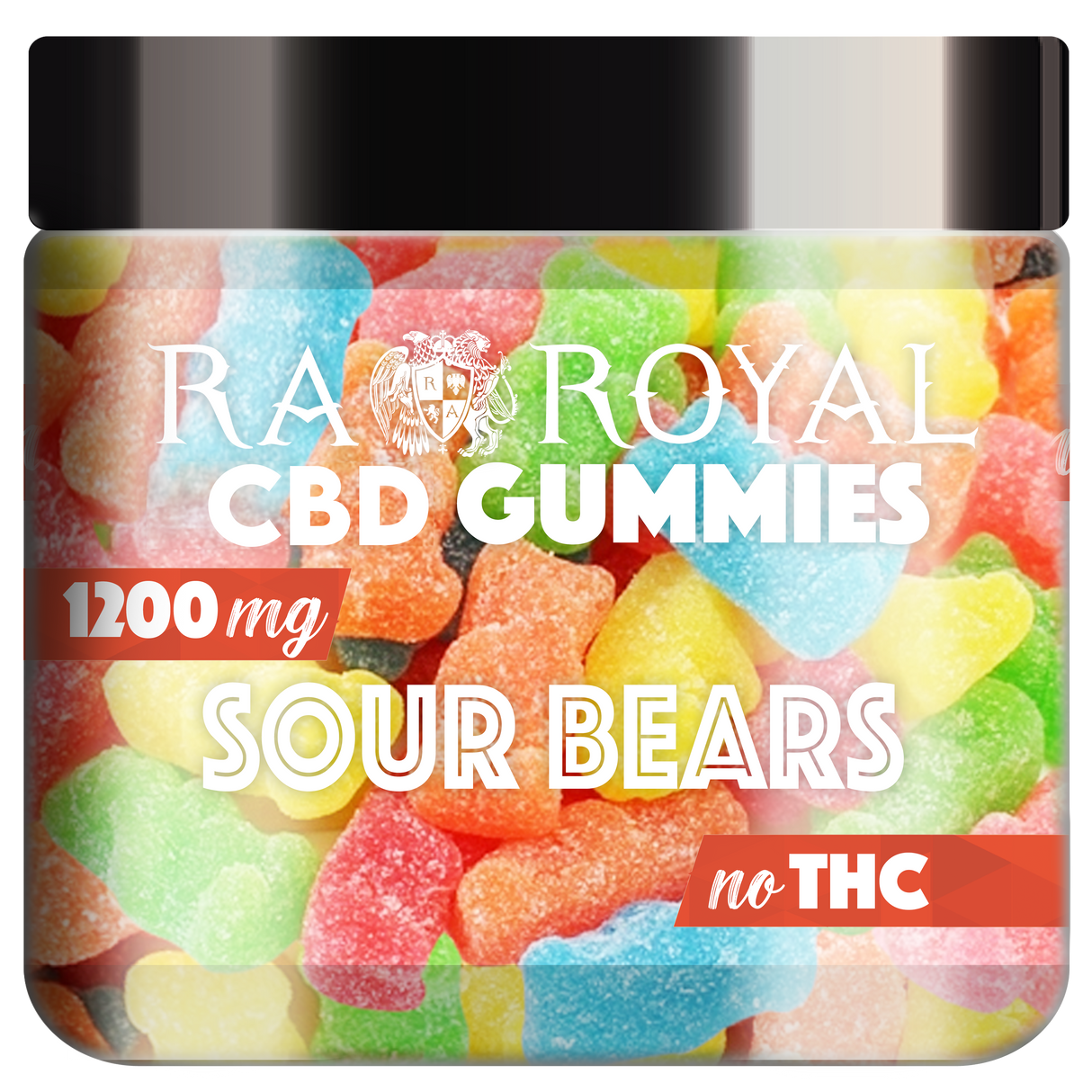 R.A. Royal Gummies: CBD Sour Gummy Bear Jar (1200 MG)