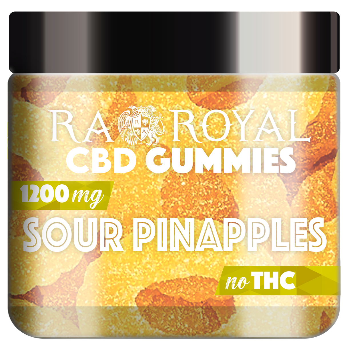 R.A. Royal Gummies: CBD Sour Pineapple Gummy Jar (1200 MG)