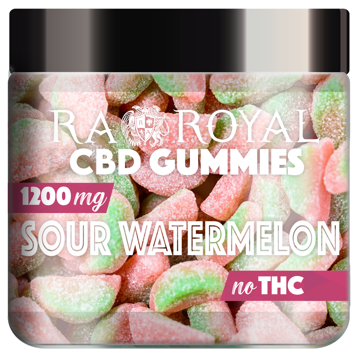 R.A. Royal Gummies: CBD Watermelon Gummy Jar (1200 MG)