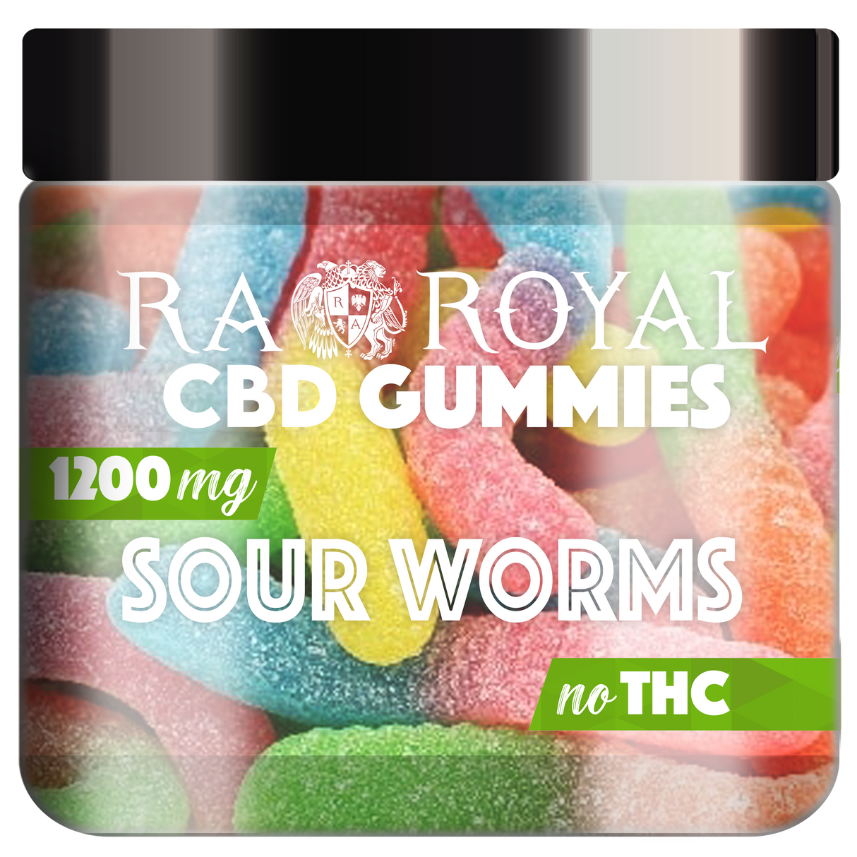 R.A. Royal Gummies: CBD Squiggly Worms Gummy Jar (1200 MG)