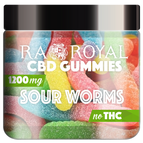 R.A. Royal Gummies CBD Squiggly Worms Gummy Jar (1200 MG)