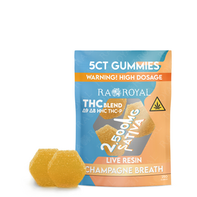 Blend 2,500MG 5CT Gummy Pack: Champagne Breath (Sativa)