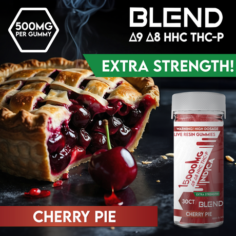 Blend 15,000MG 30CT Gummy Jar: Cherry Pie (Indica)