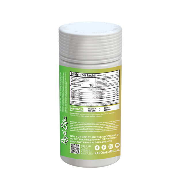 Royal Bitez Classic CBD 15CT Gummy: Pineapple