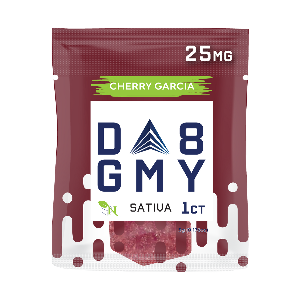 A Gift From Nature Delta-8 Single Sativa Gummy 50CT Box: Cherry Garcia