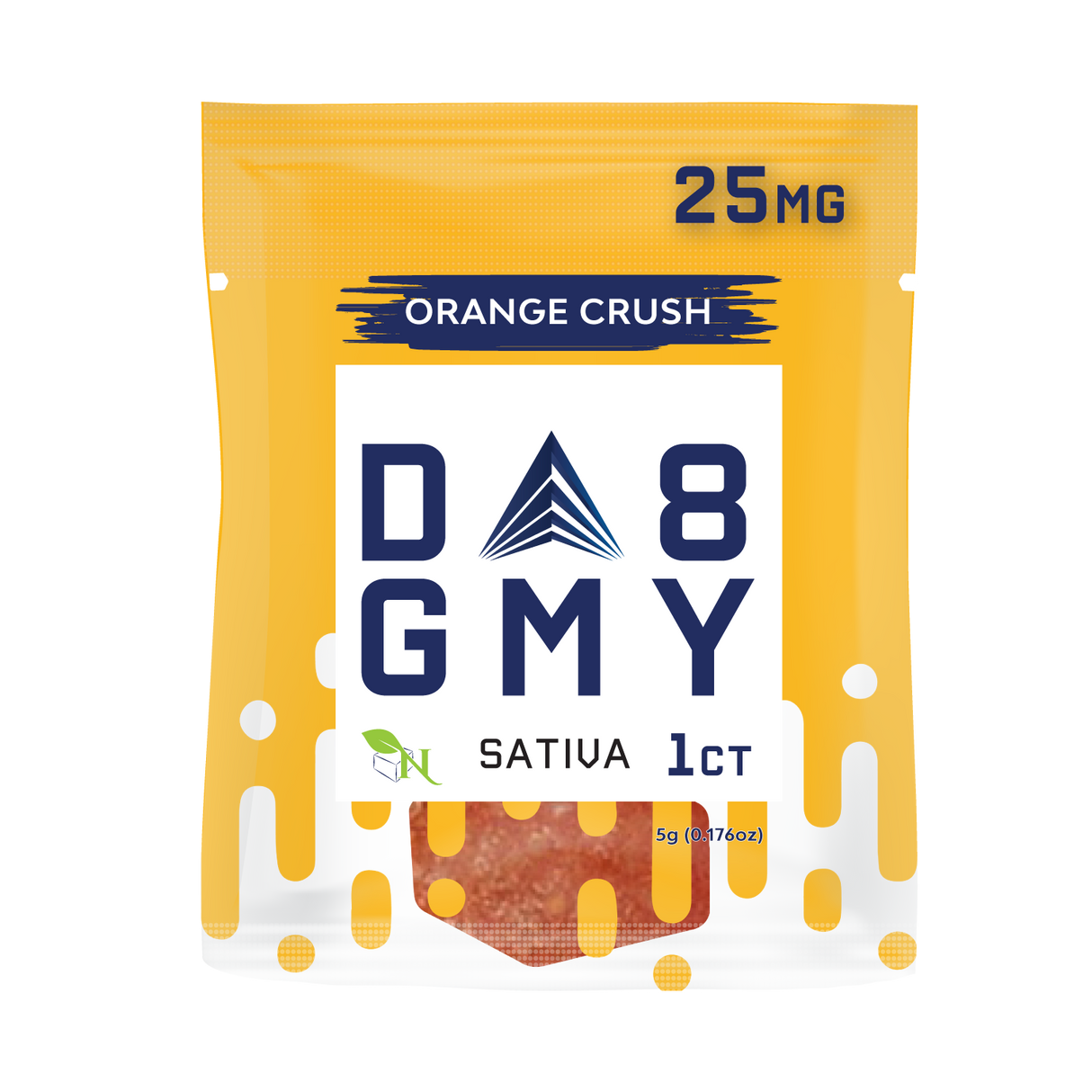A Gift From Nature Delta-8 Single Sativa Gummy 50CT Box: Orange Crush