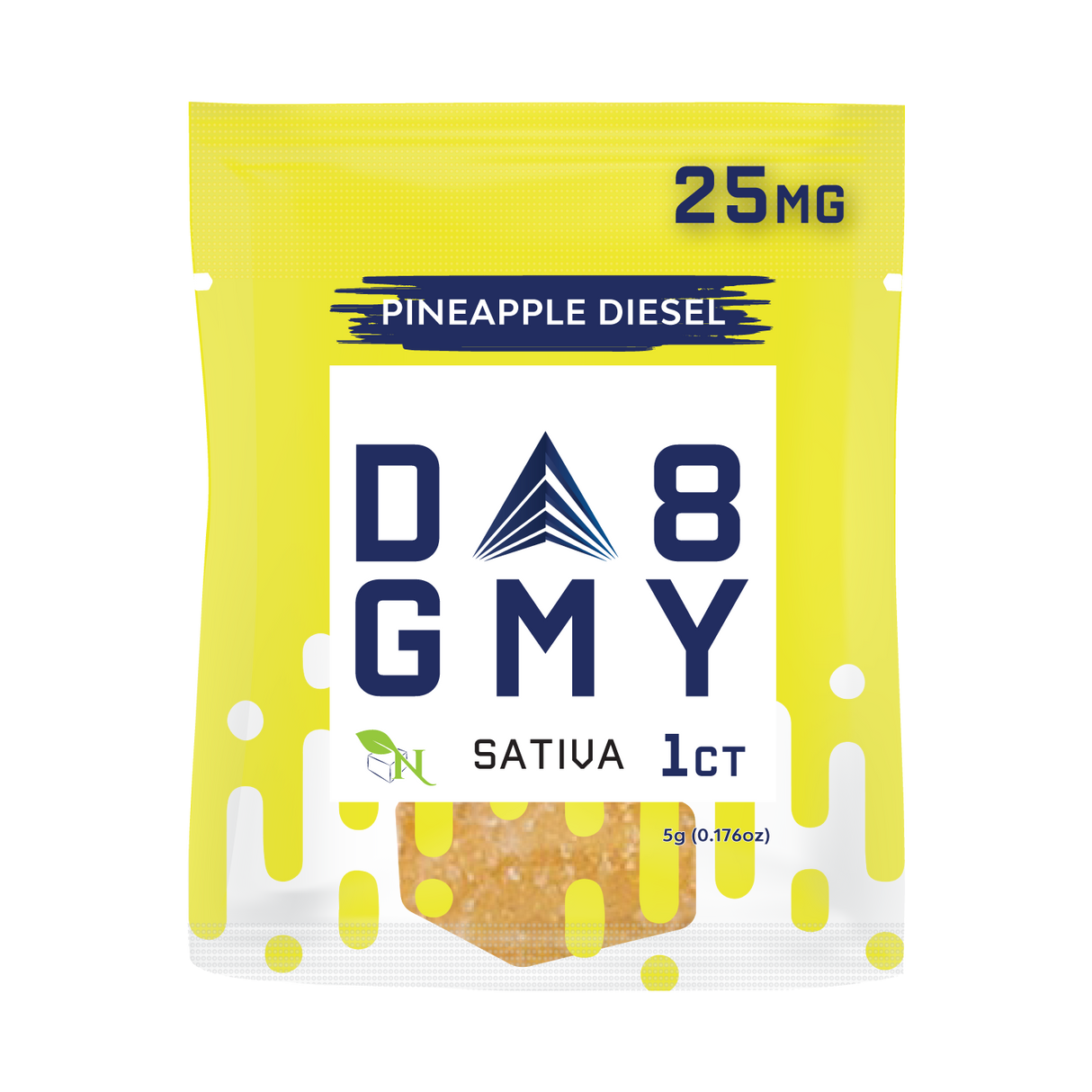 A Gift From Nature Delta-8 Single Sativa Gummy 50CT Box: Pineapple Diesel