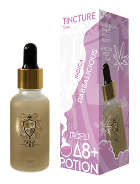 R.A. Royal 1,500MG D8+ Tincture: Dabbalicious (Indica)