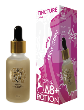 R.A. Royal 1,500MG D8+ Tincture: Berry Storm (Indica)