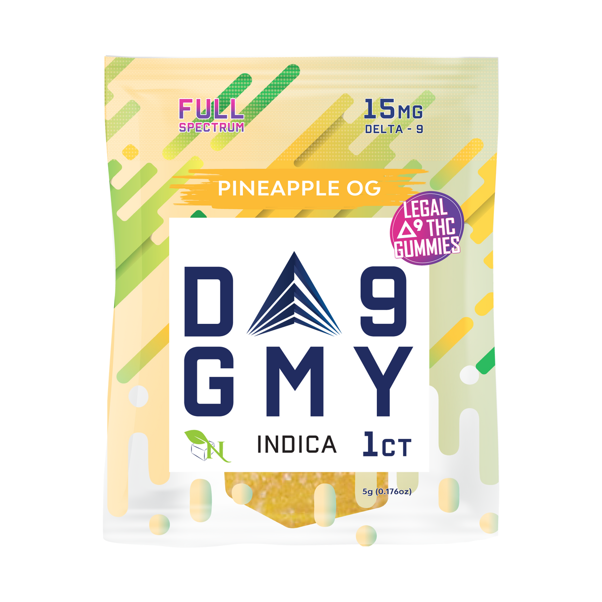 A Gift From Nature Delta-9 Single Indica Gummy 50CT Box: Pineapple OG