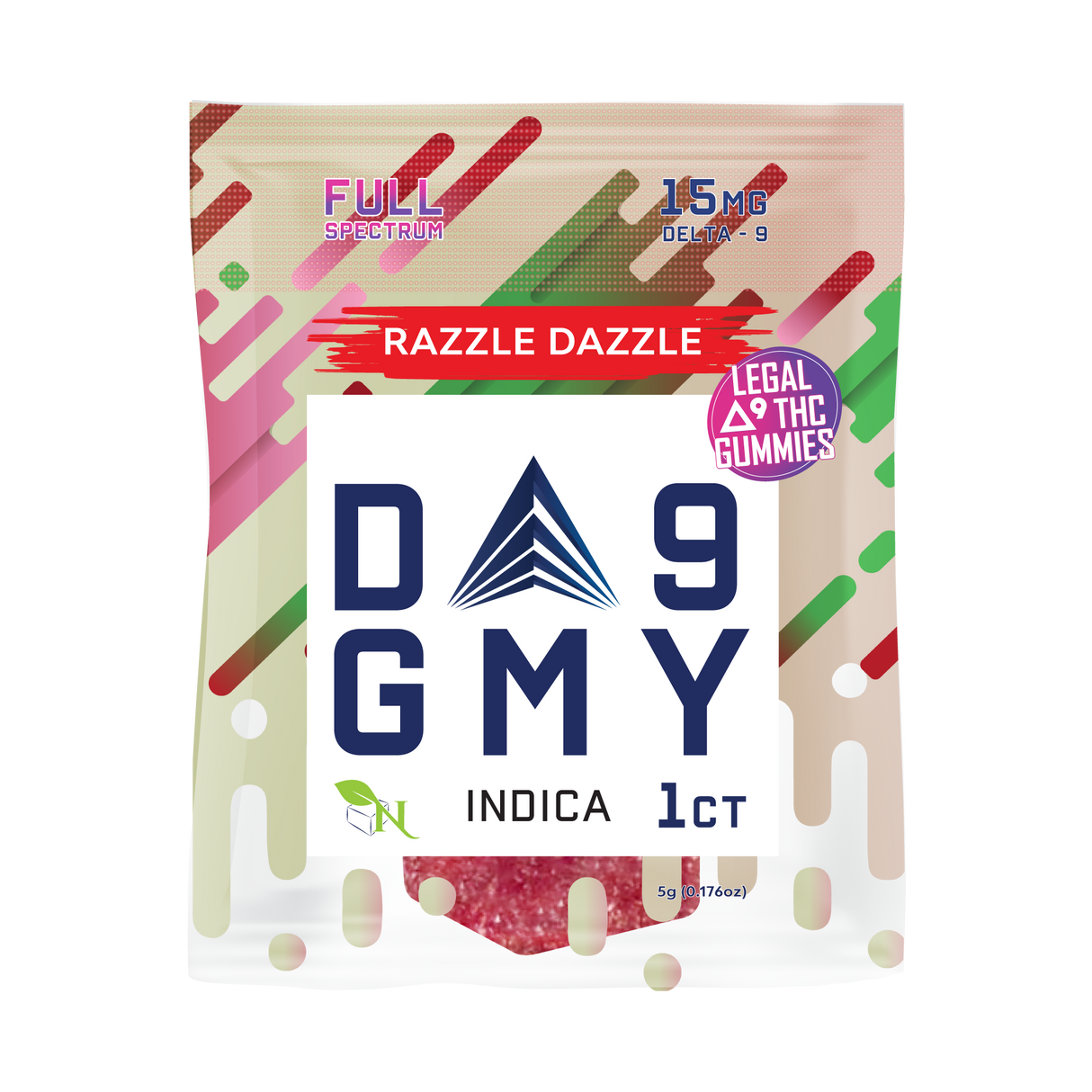 A Gift From Nature Delta-9 Single Indica Gummy 50CT Box: Razzle Dazzle