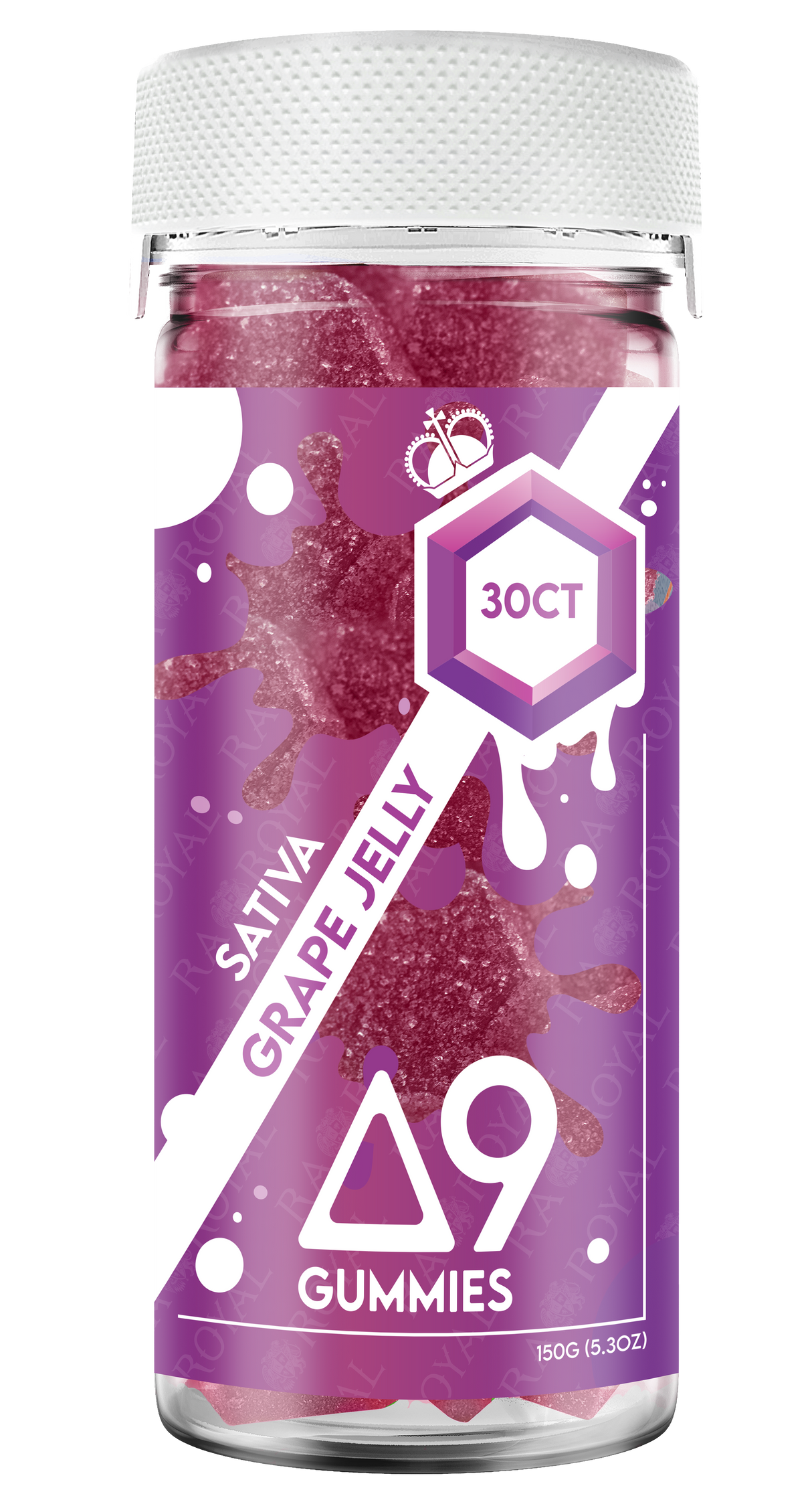 Delta 9 1,050MG 30CT Gummy: Grape Jelly (Sativa)
