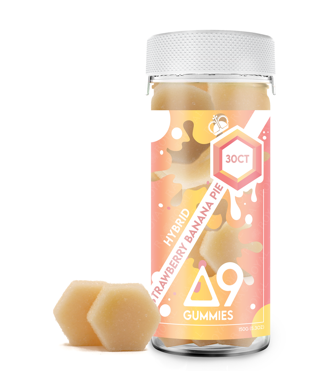 Delta 9 1,050MG 30CT Gummy: Strawberry Banana Pie (Hybrid)