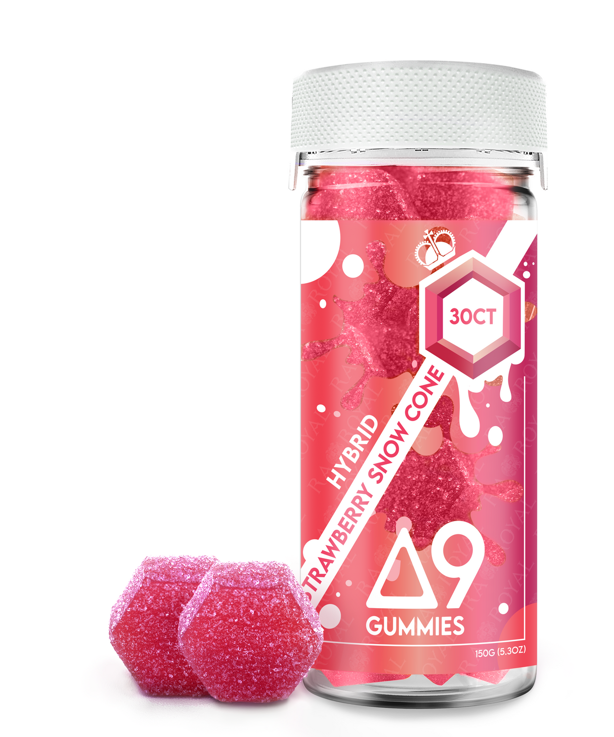 Delta 9 1,050MG 30CT Gummy: Strawberry Snow Cone (Hybrid)