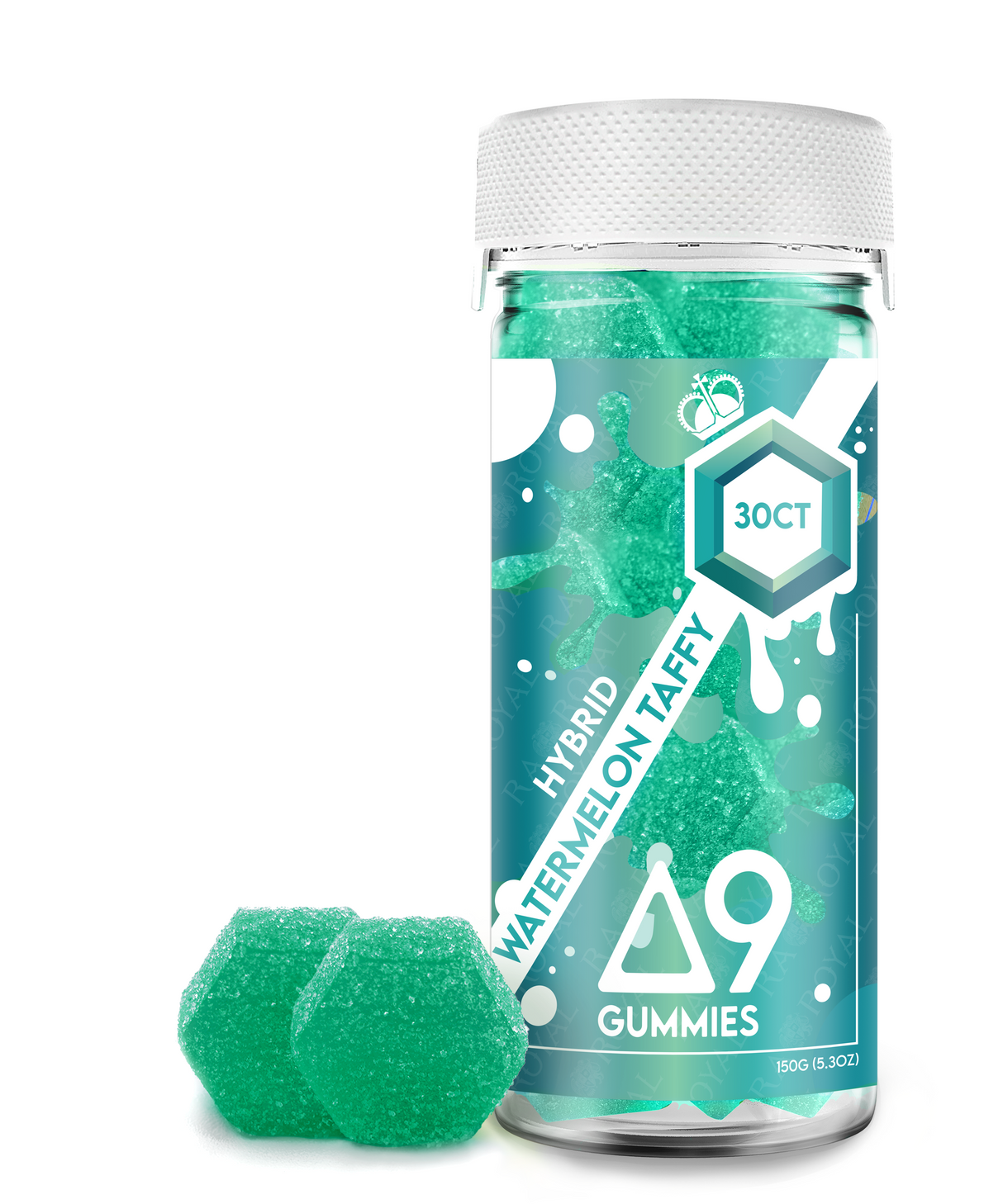 Delta 9 1,050MG 30CT Gummy: Watermelon Taffy (Hybrid)