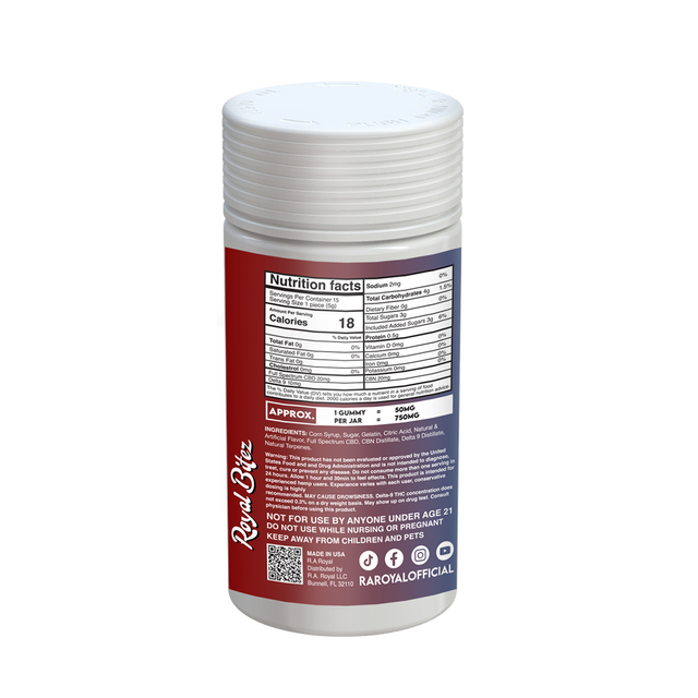 Royal Bitez Delta 9 15CT Gummy: Cola (Indica)