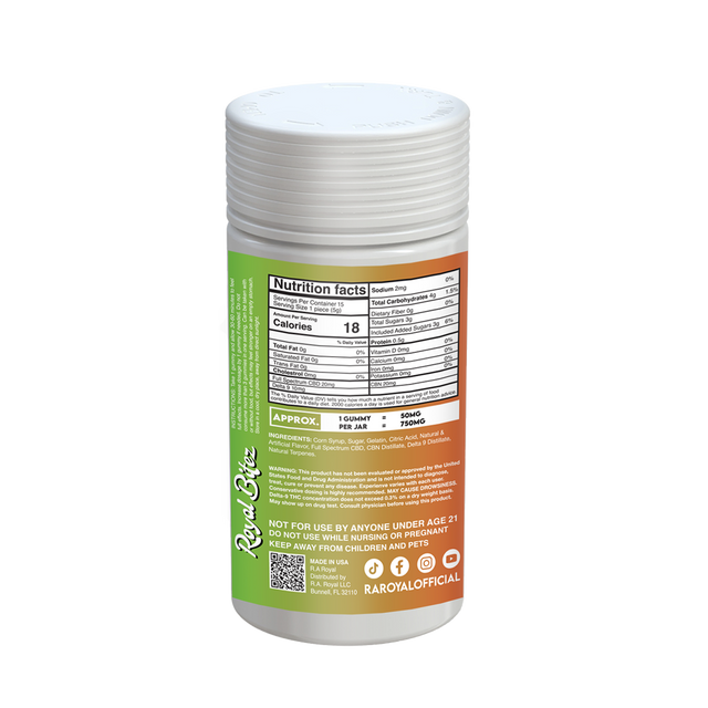 Royal Bitez Delta 9 15CT Gummy: Mango (Indica)