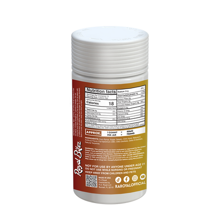 Royal Bitez Delta 9 15CT Gummy: Orange (Sativa)