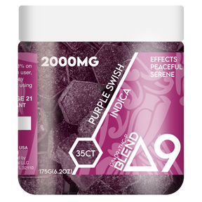RA Royal 2000MG 35CT Delta 9 Blend Gummy Jar: Purple Swish (Indica)