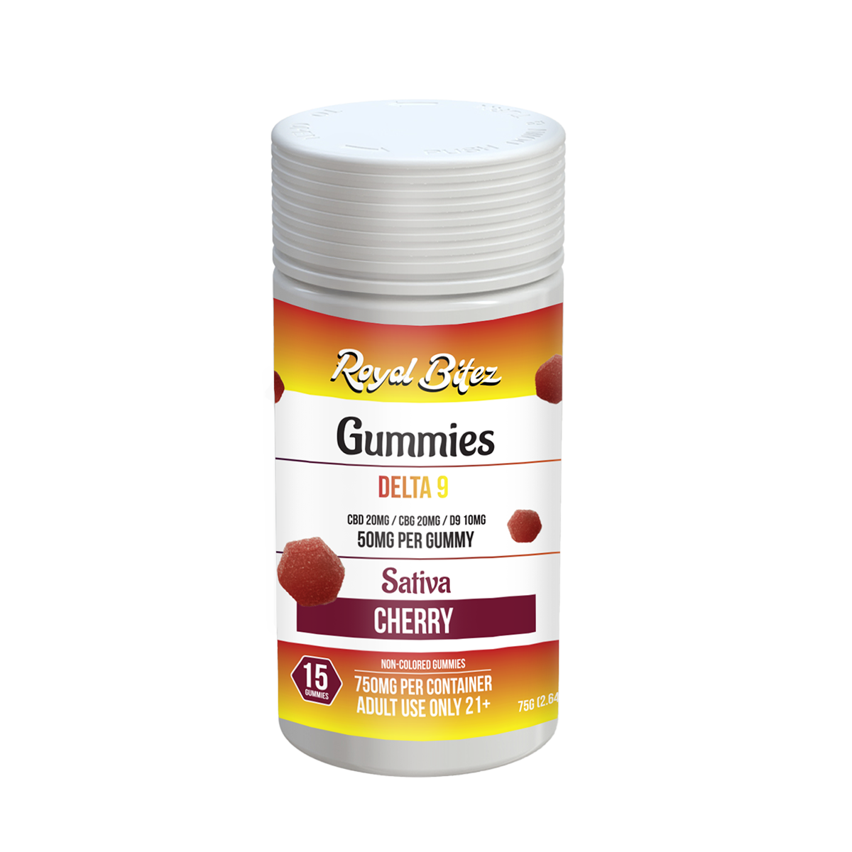 Royal Bitez Delta 9 15CT Gummy: Cherry (Sativa)