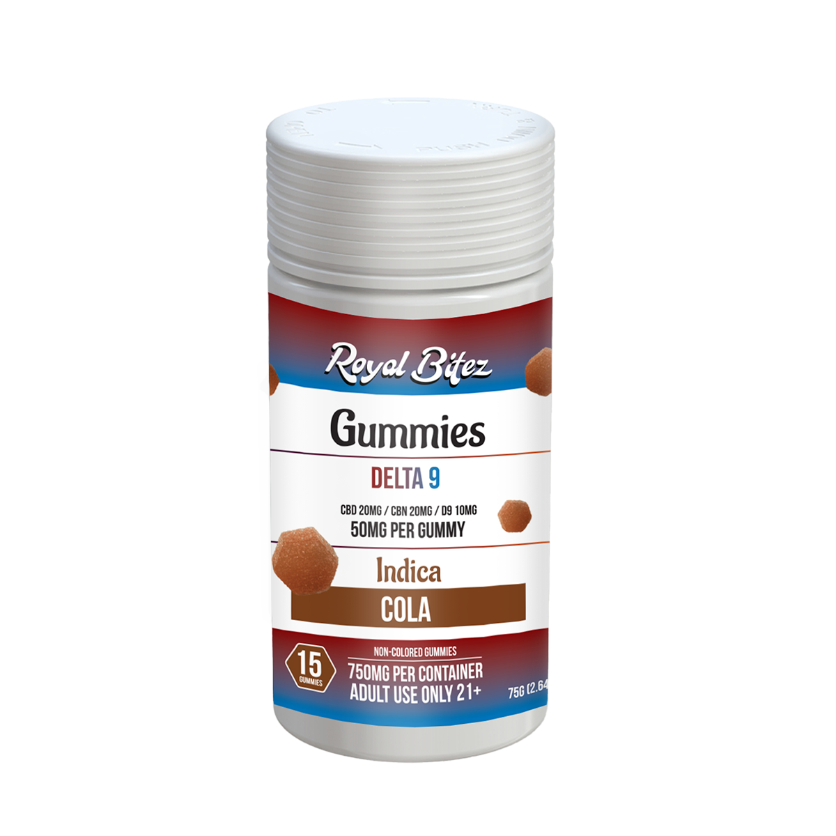 Royal Bitez Delta 9 15CT Gummy: Cola (Indica)