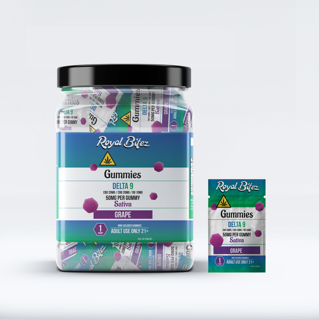 Royal Bitez Delta 9 27CT Single Gummy: Grape (Sativa)