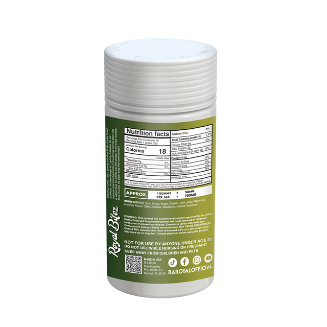 Royal Bitez Deep Sleep 15CT Gummy: Orange