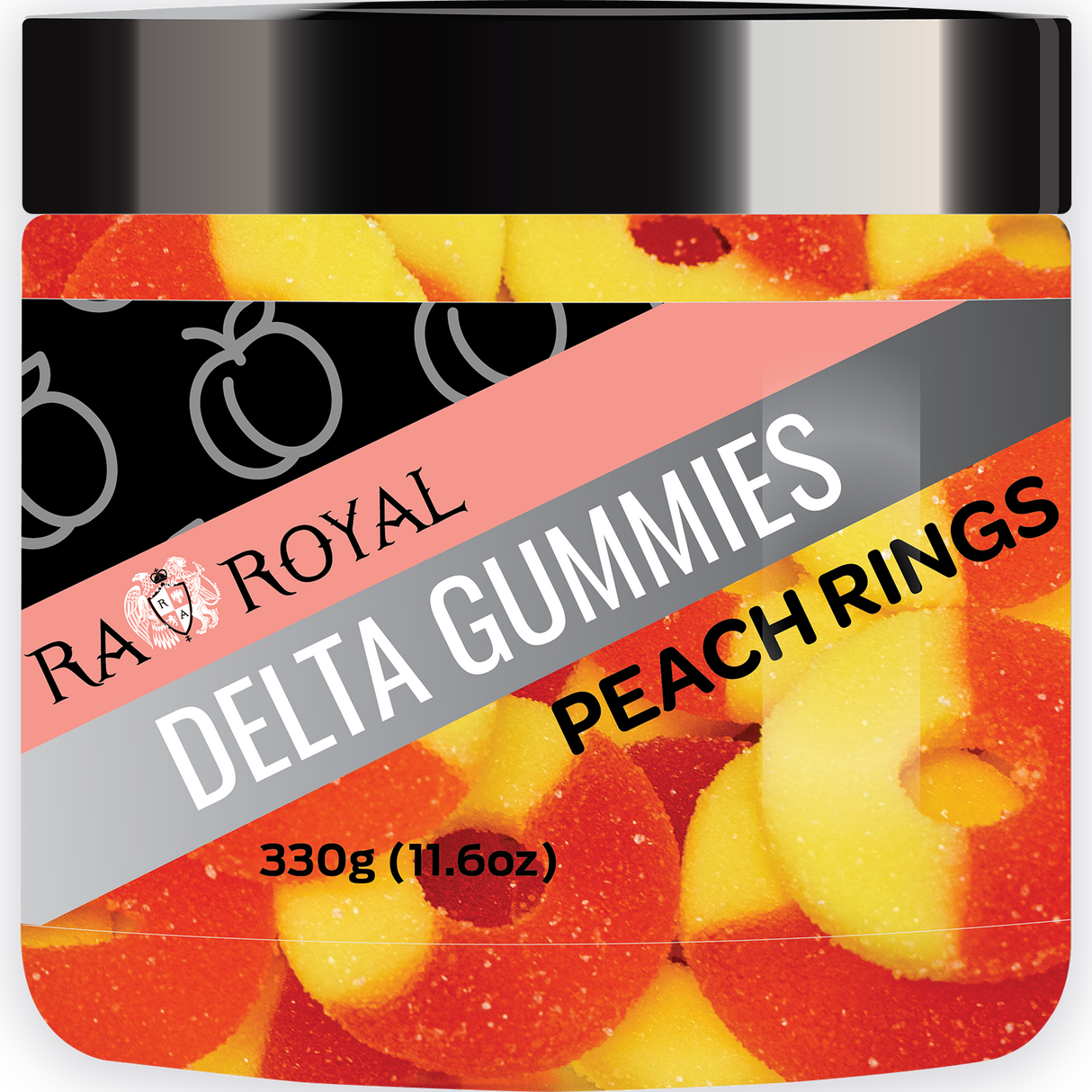 R.A. Royal Gummies: Delta-8 Peach Rings (1400 MG)