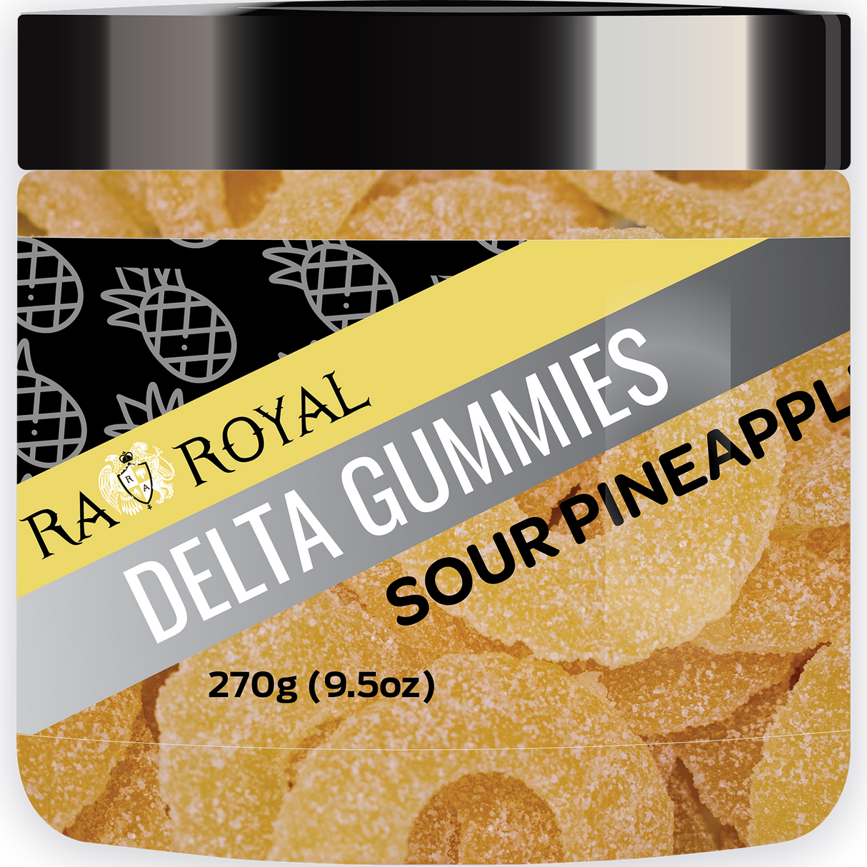 R.A. Royal Gummies: Delta-8 Sour Pineapple Rings (1400 MG)