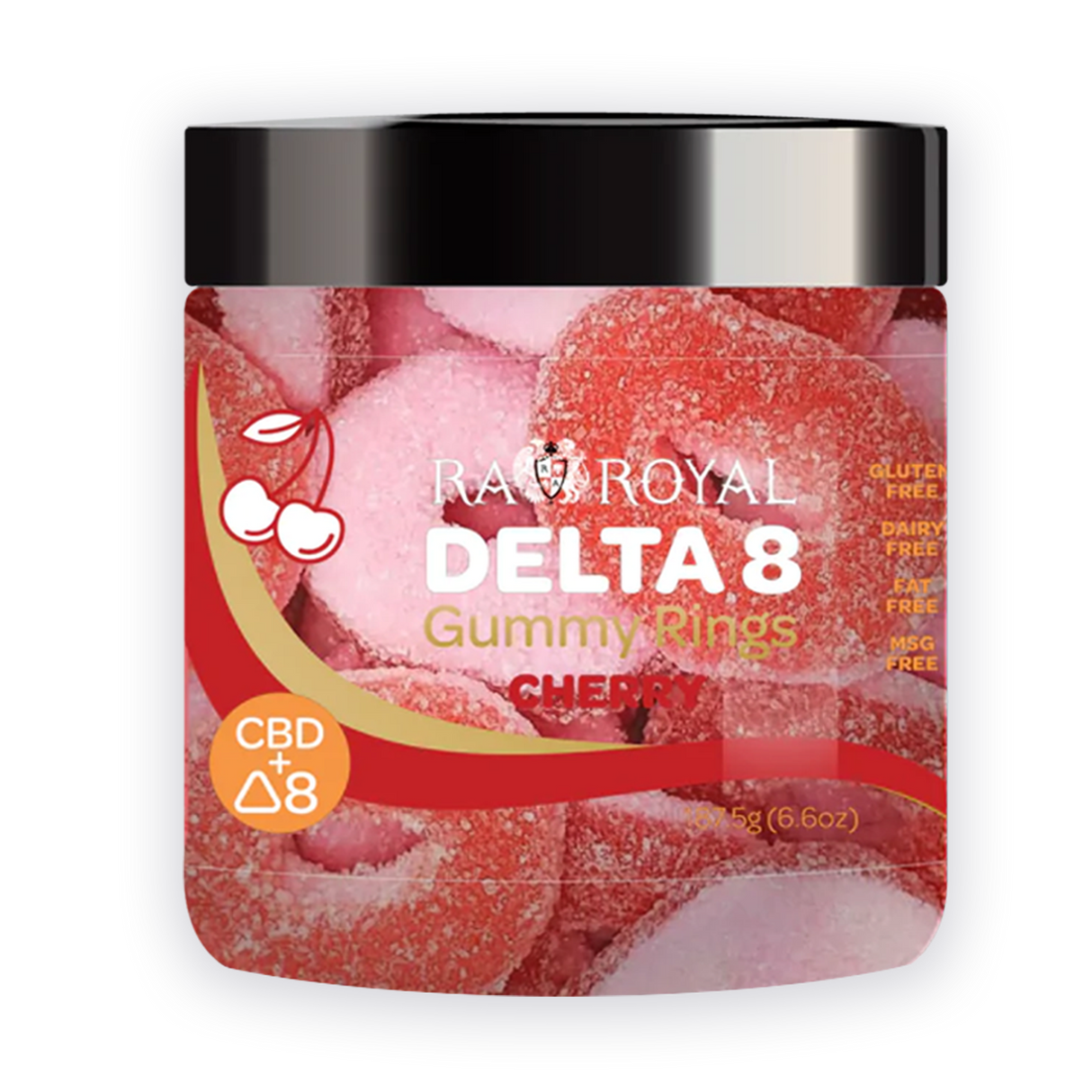 R.A. Royal Gummies: Delta-8 with CBD Cherry Rings (800 MG)