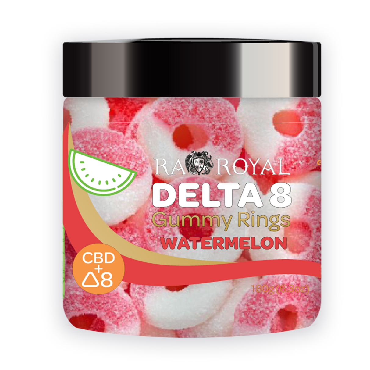 R.A. Royal Gummies: Delta-8 with CBD Watermelon Rings (800 MG)