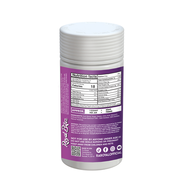 Royal Bitez Focus 15CT Gummy: Grape