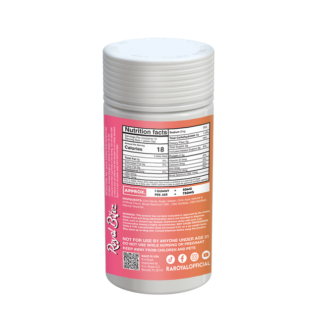 Royal Bitez Focus 15CT Gummy: Strawberry Banana