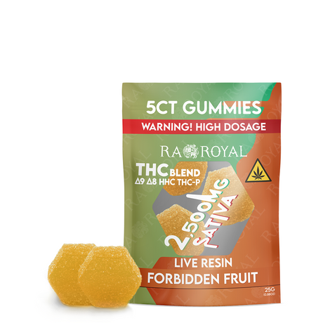 Blend 2,500MG 5CT Gummy Pack: Forbidden Fruit (Sativa)