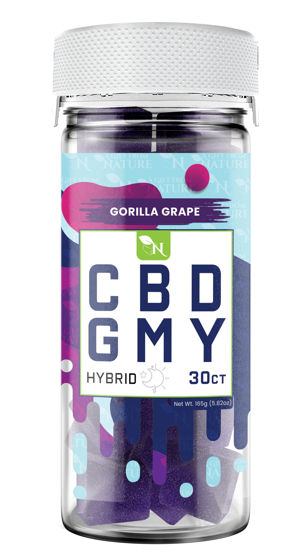 AGFN CBD Gummy: Gorilla Grape Hybrid (1500MG)
