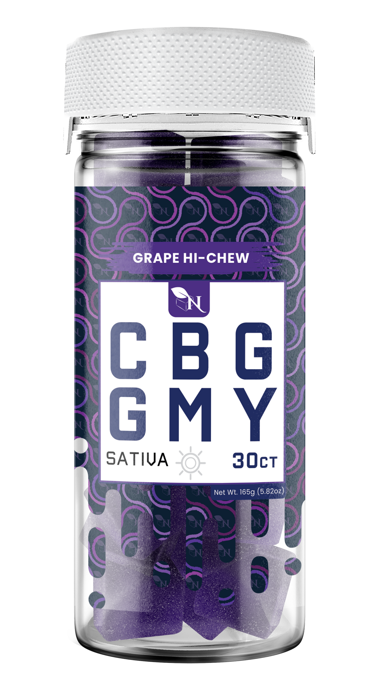 AGFN CBG Gummy: Grape Hi-Chew Sativa (1500MG)