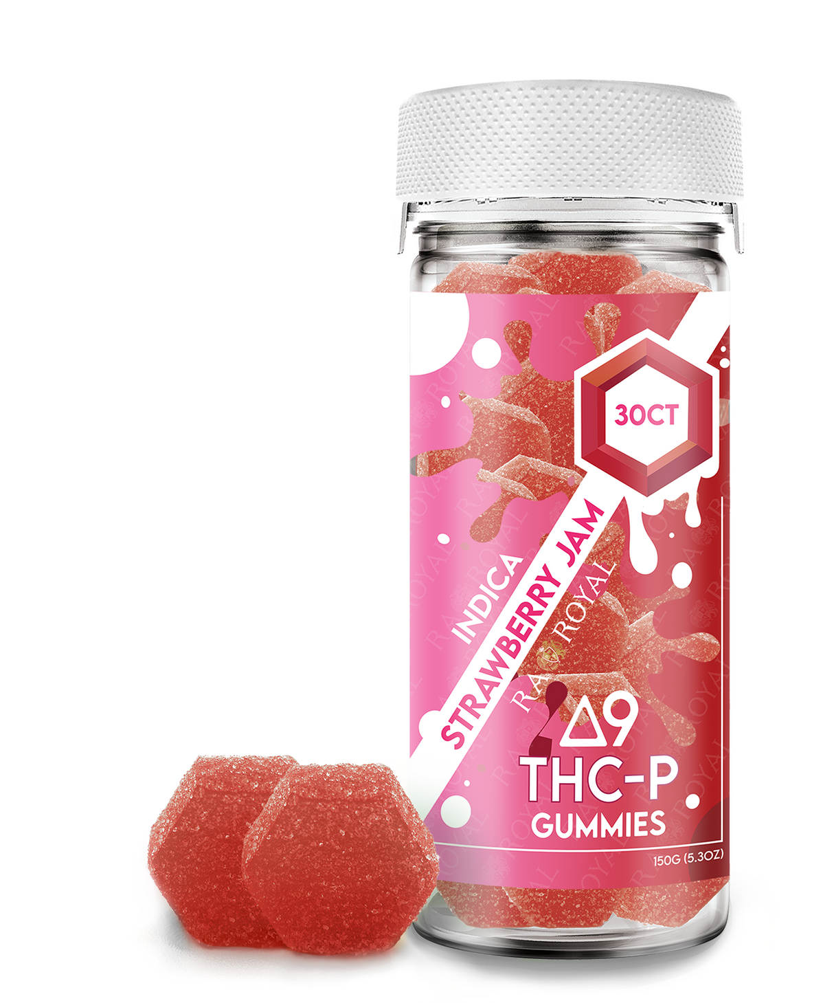 Delta 9 1,050MG 30CT Gummy: Strawberry Jam (Indica)