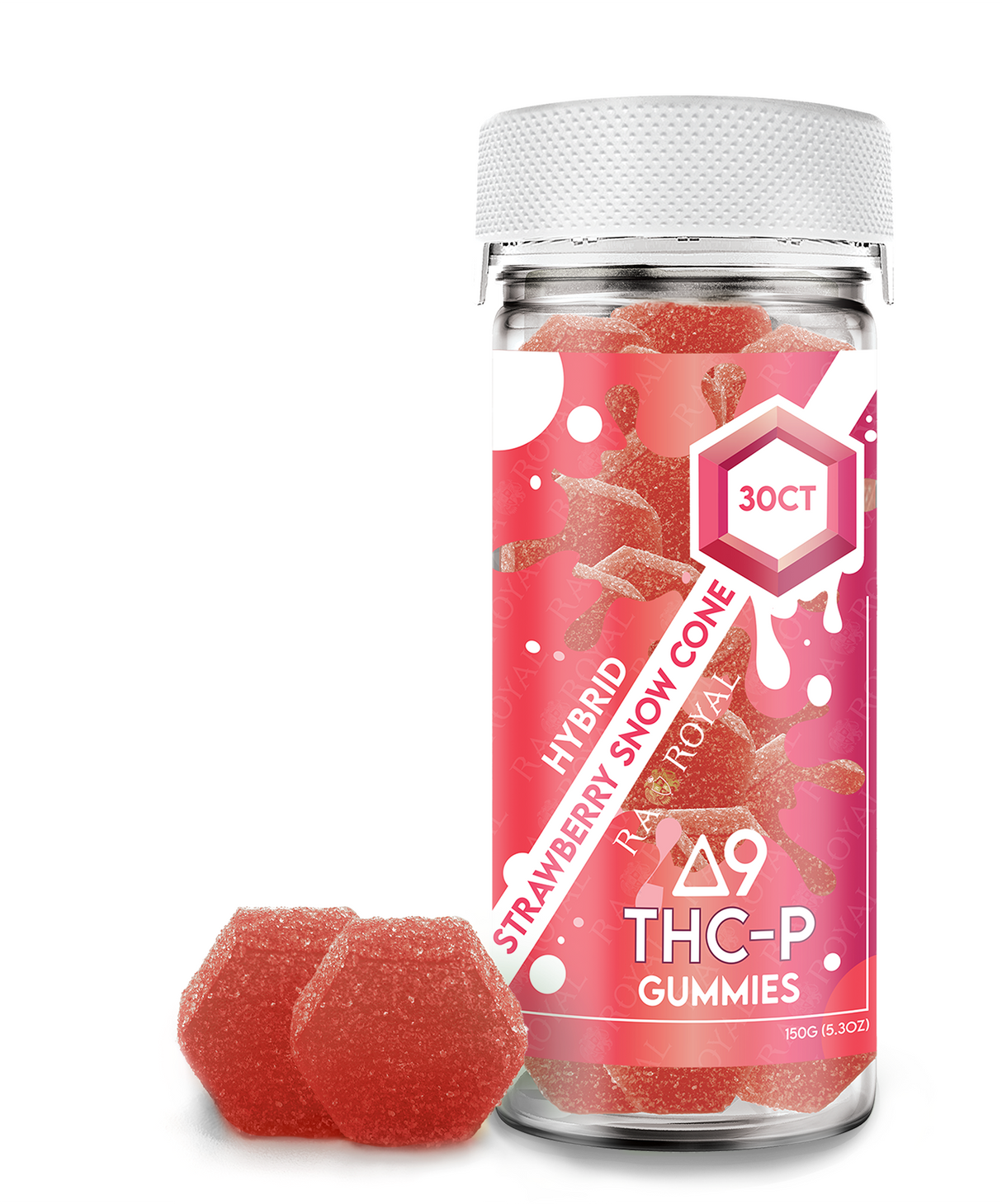 Delta 9 1,050MG 30CT Gummy: Strawberry Snow Cone (Hybrid)