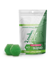 Blend 2,500MG 5CT Gummy Pack: Green Apple Diesel (Sativa)