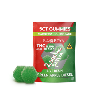 Blend 2,500MG 5CT Gummy Pack: Green Apple Diesel (Sativa)