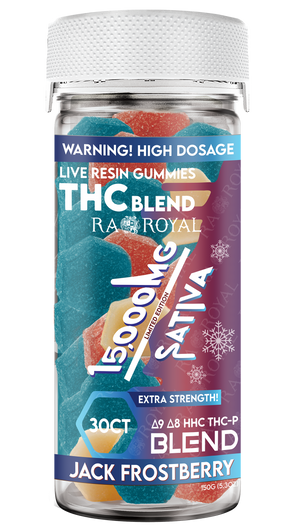 Blend 15,000MG 30CT Gummy Jar: Jack Frostberry (Sativa)