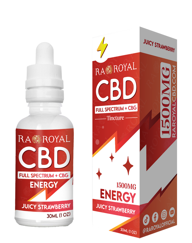 CBD Blend 1500MG Tincture: Juicy Strawberry (Energy)