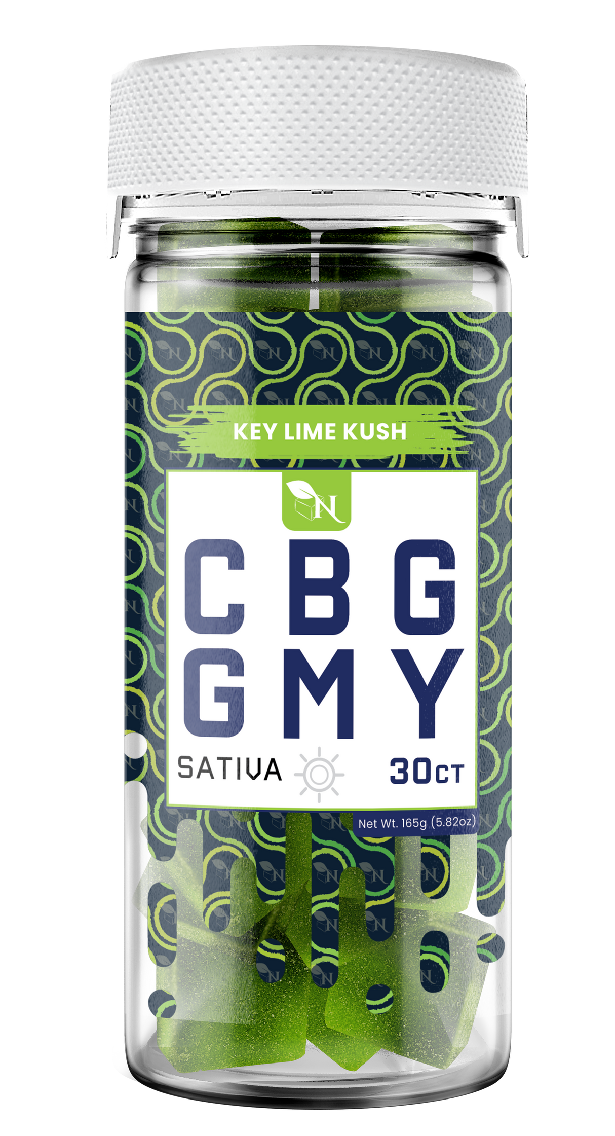 AGFN CBG Gummy: Key Lime Kush Sativa (1500MG)