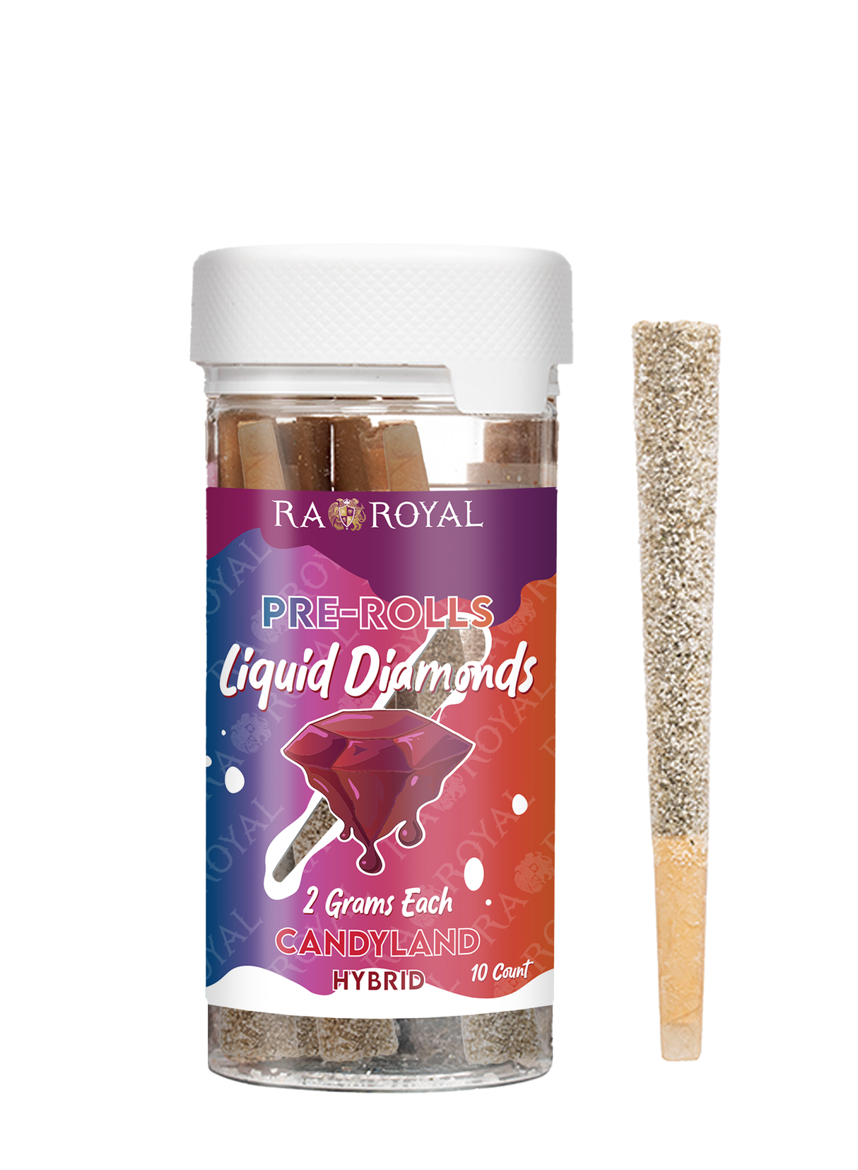 Liquid Diamond 10x2G THC Prerolls: Candyland (Hybrid)